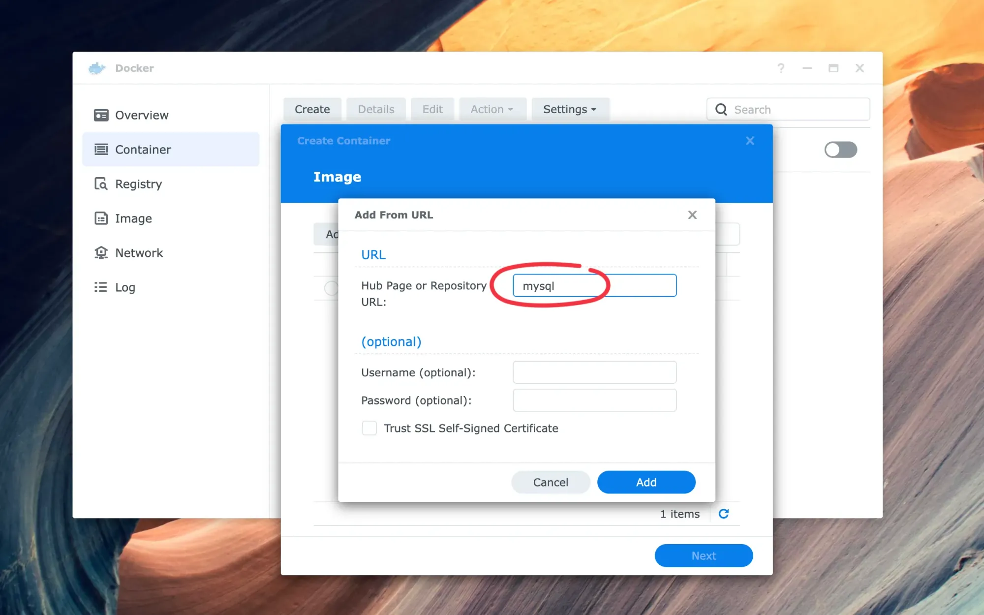 How to install MySQL on your Synology NAS using Docker