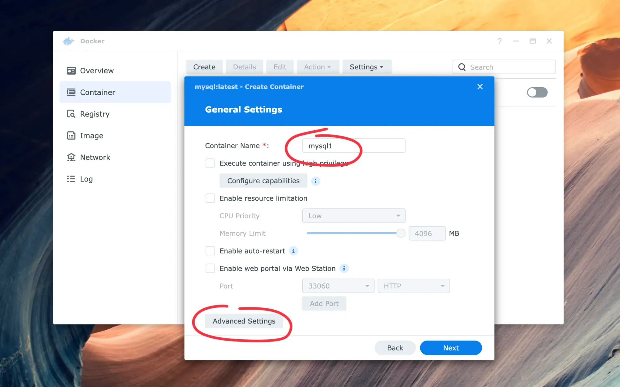 How to install MySQL on your Synology NAS using Docker