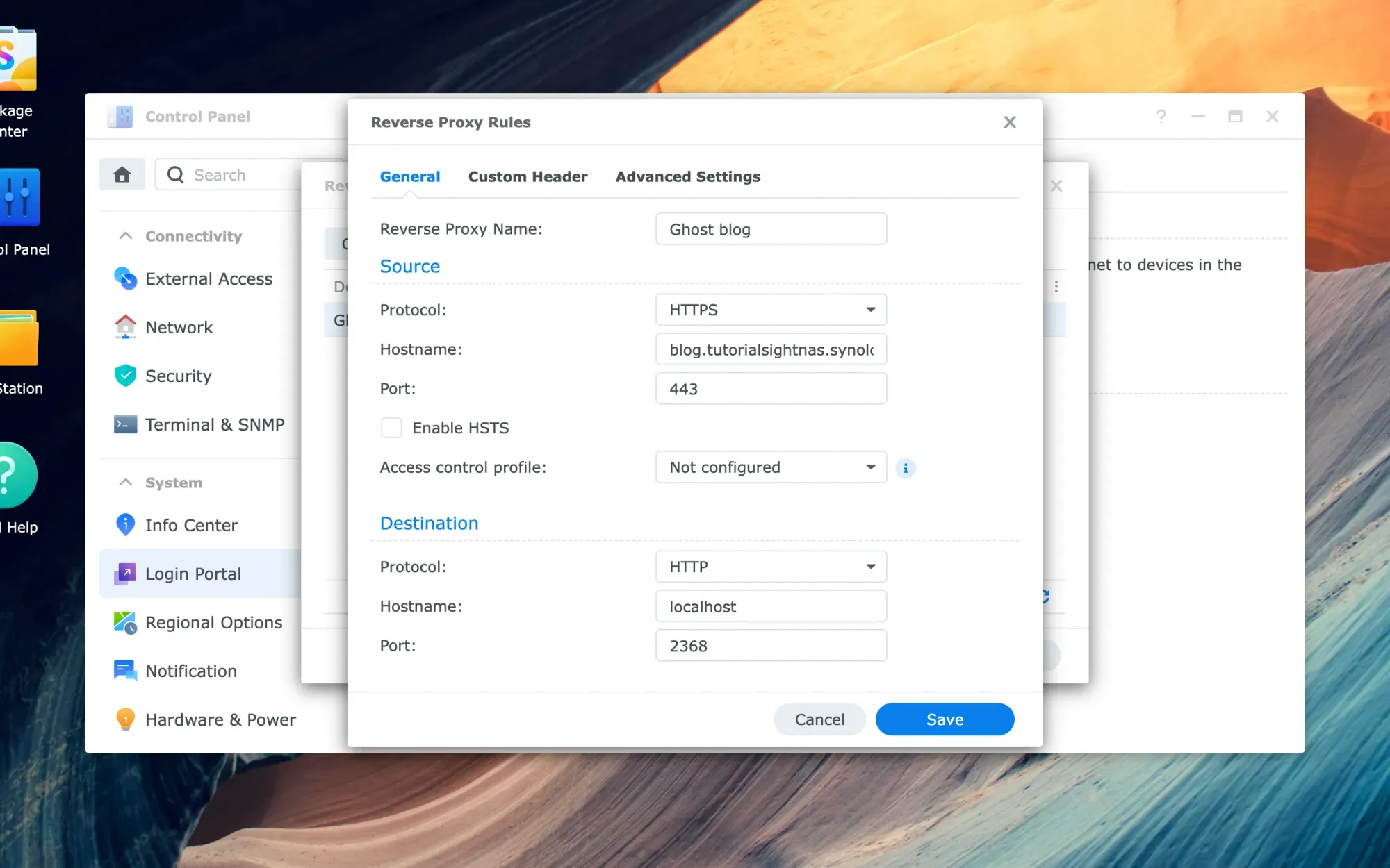 Install Ghost blogging platform and MySQL on Synology NAS