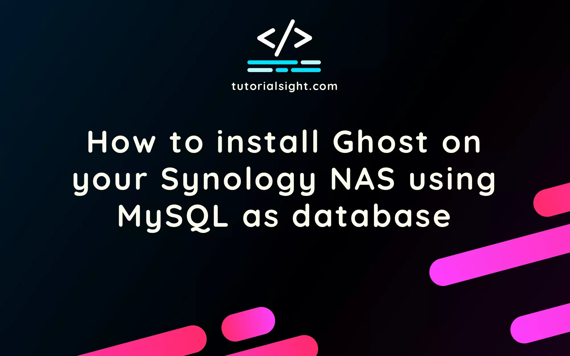 Install Ghost blogging platform and MySQL on Synology NAS